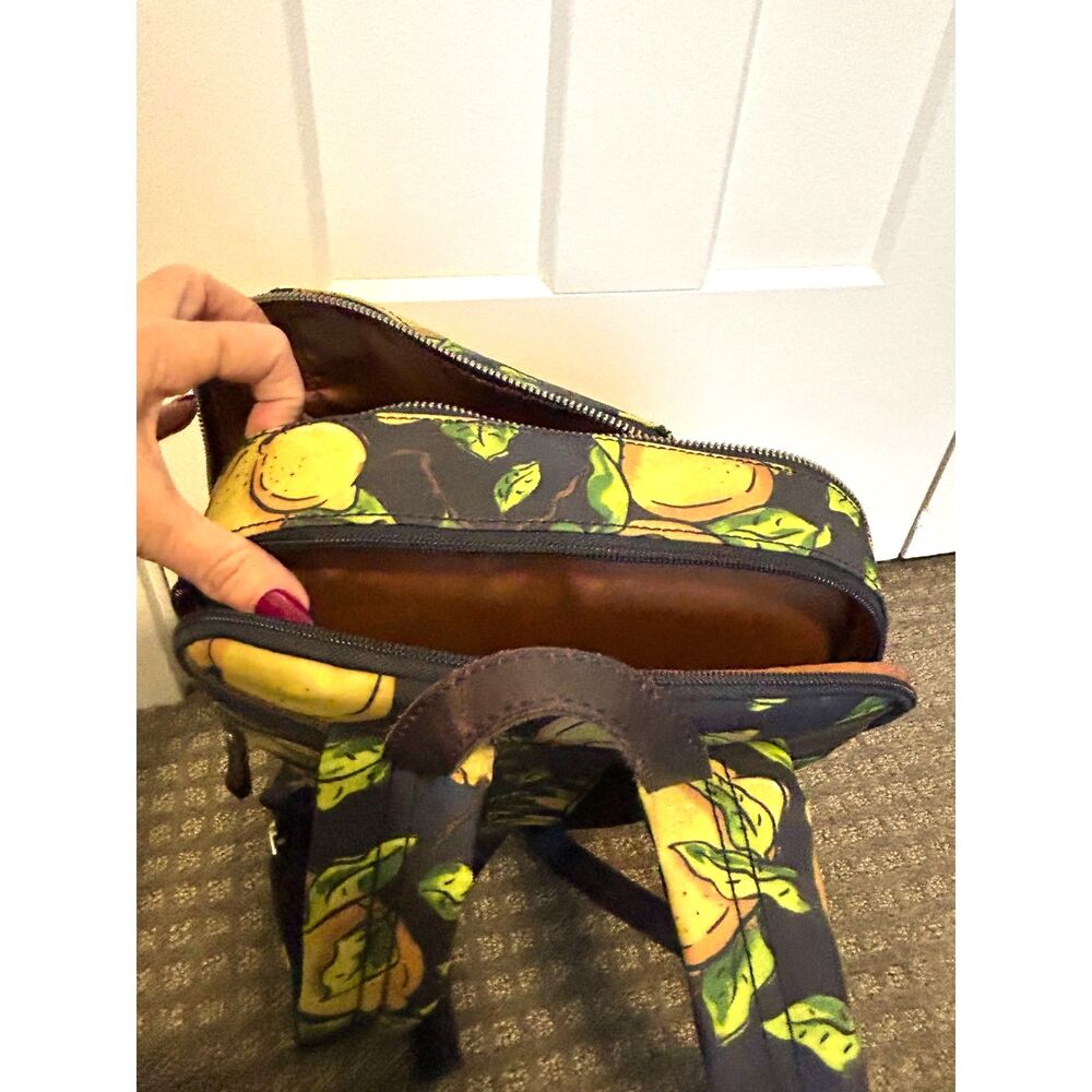 Patricia Nash Lemon Print Backpack - Picture 7 of 12